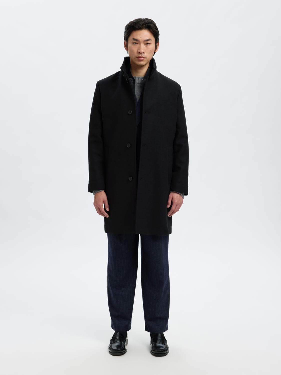 Slhrainar Wool Blend Coat Noos - Selected