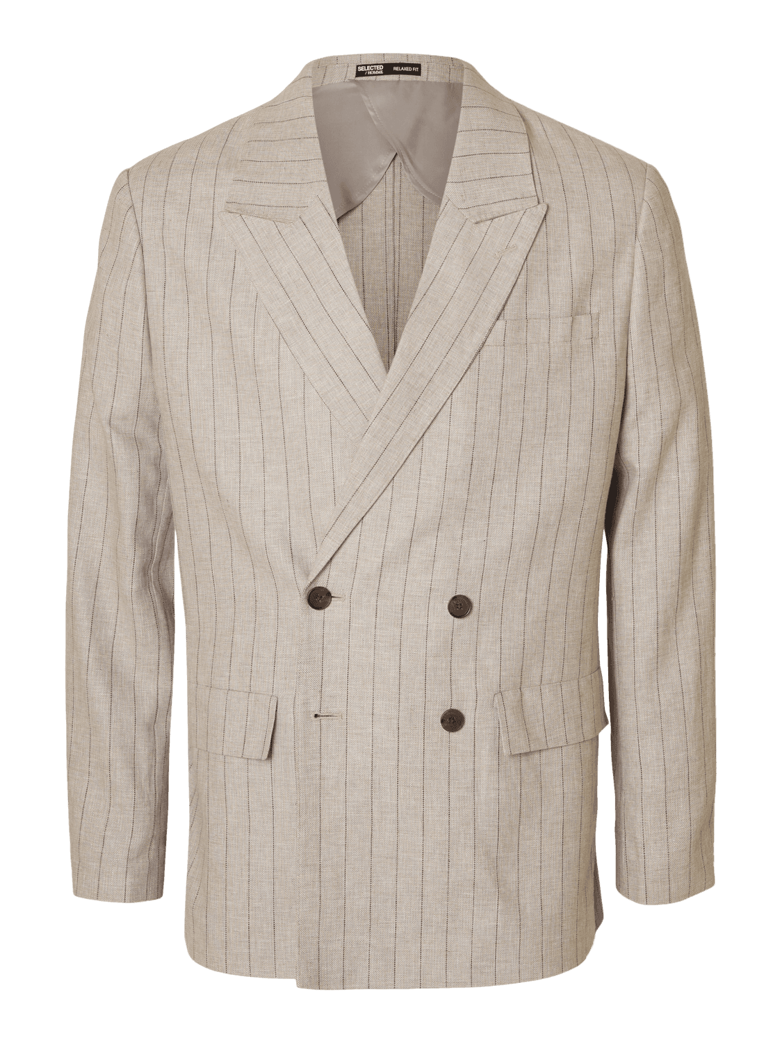 Slhrlx-Malik Linenblend Pinstripe Db Blz