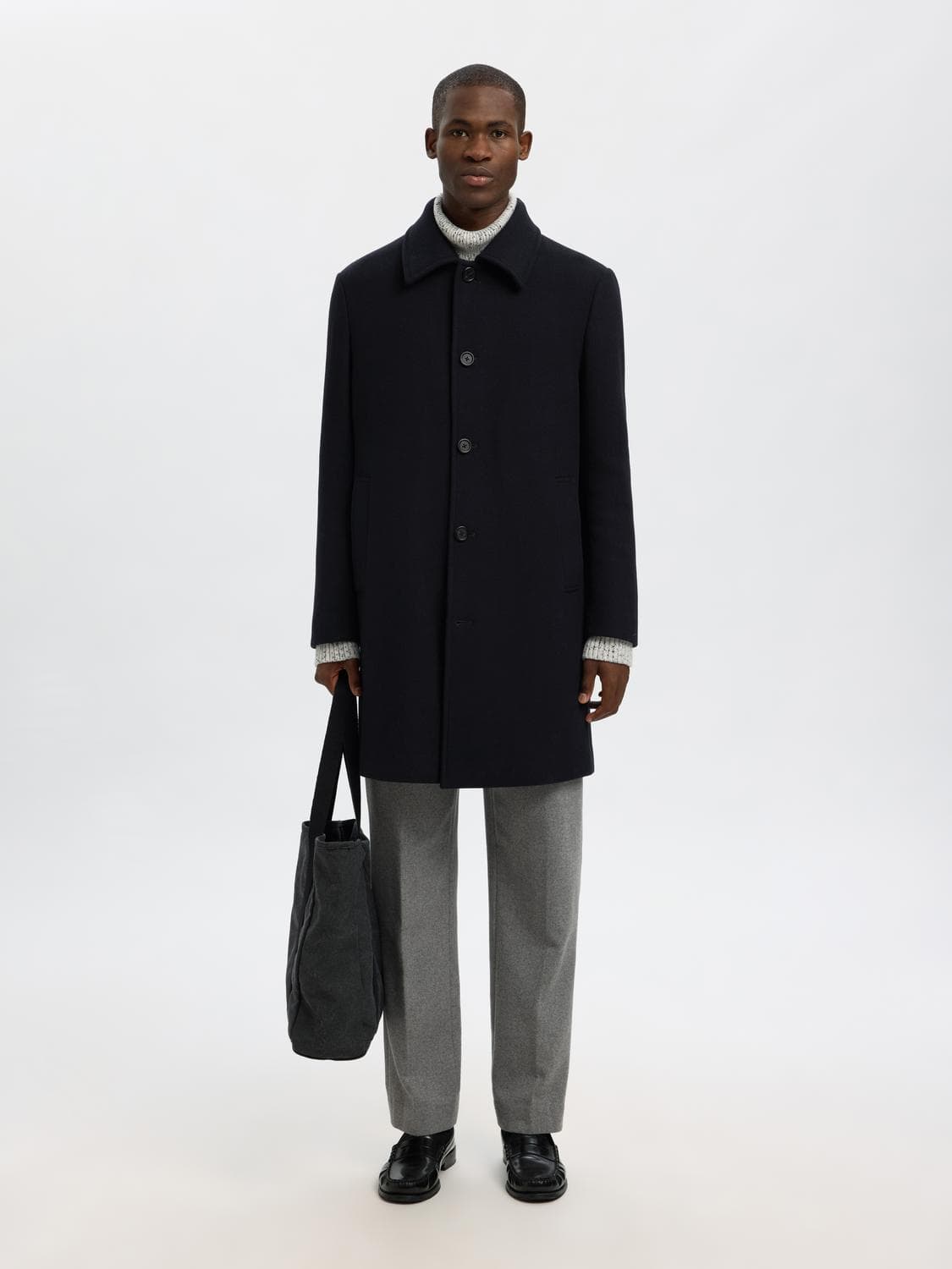 Slharchive Wool Blend Car Coat - Selected