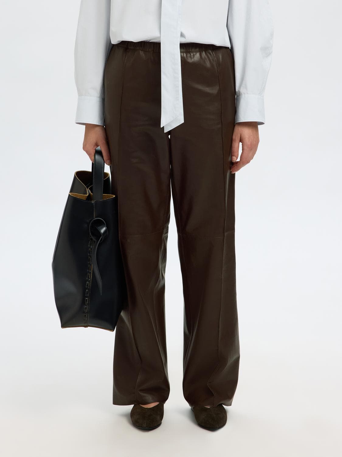 Slfboda Hw Leather Pant - Selected