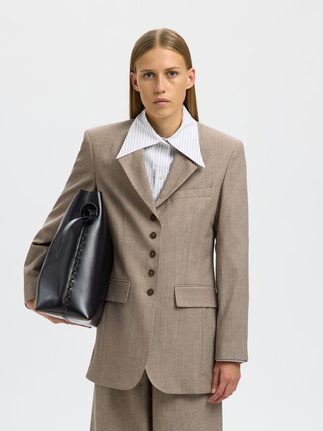 Slfstella Large Leather Bag - Selected
