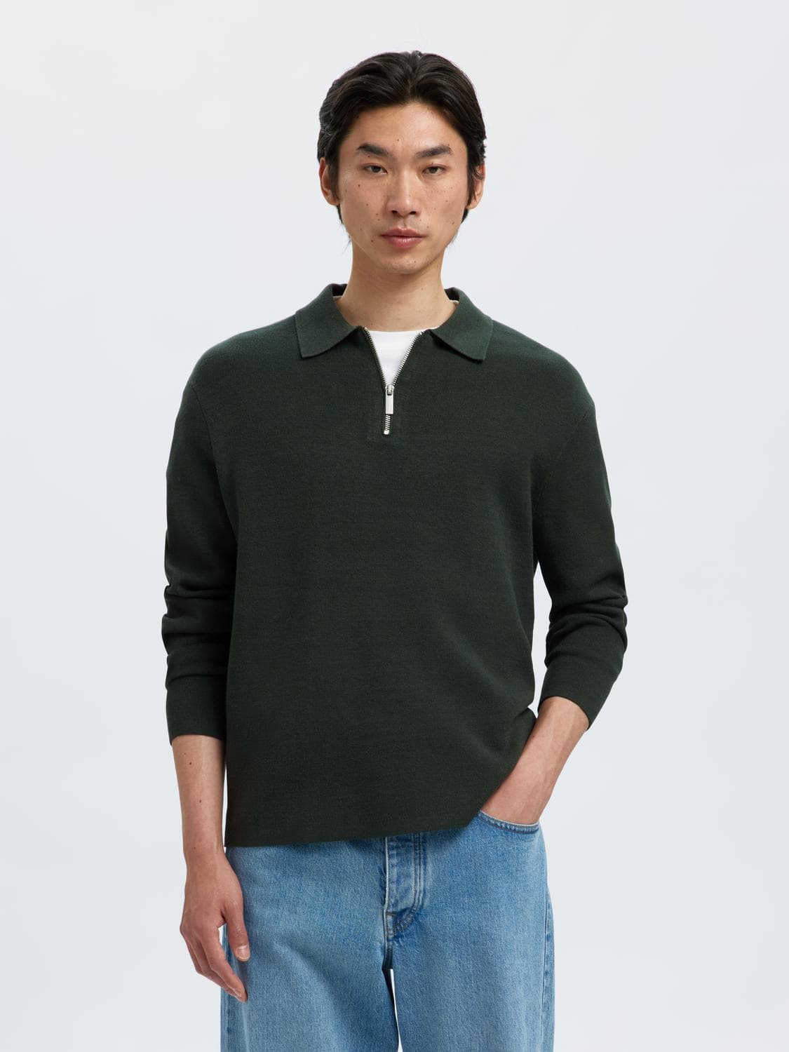 Slmteller Fn Half Zip Polo Noos - Selected