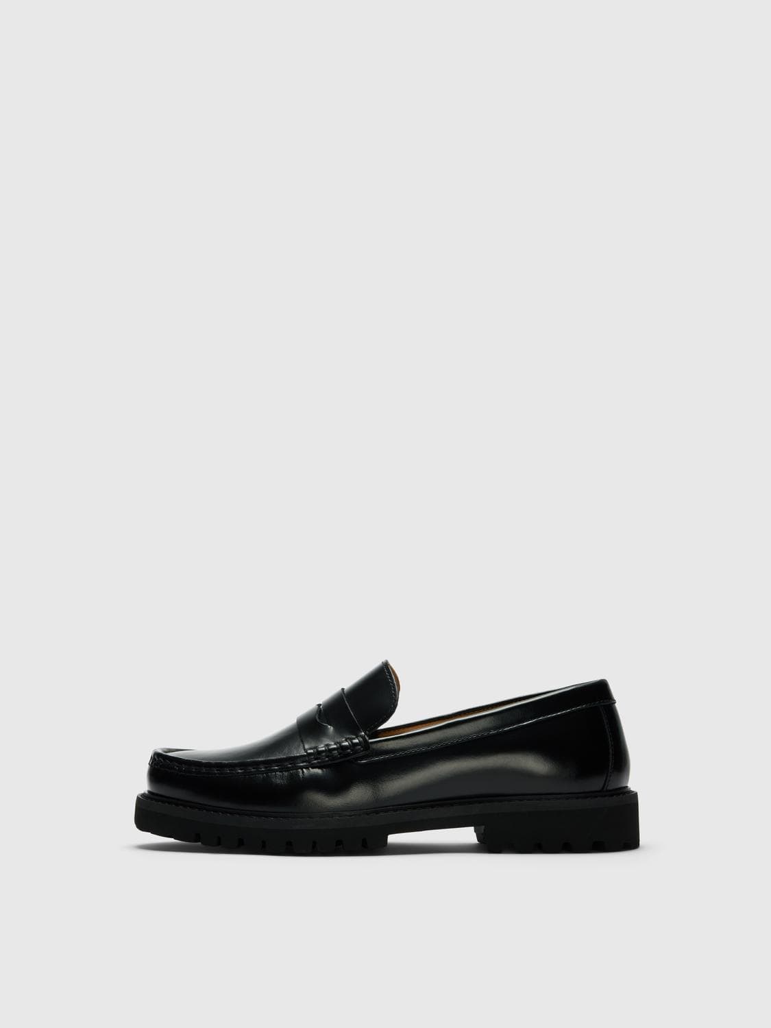 Slhhugo Leather Plain Penny Loafer Noos - Selected