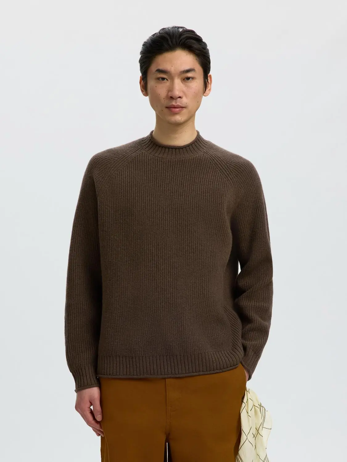 Slmdomestic Ls Knit Crew Neck - Selected