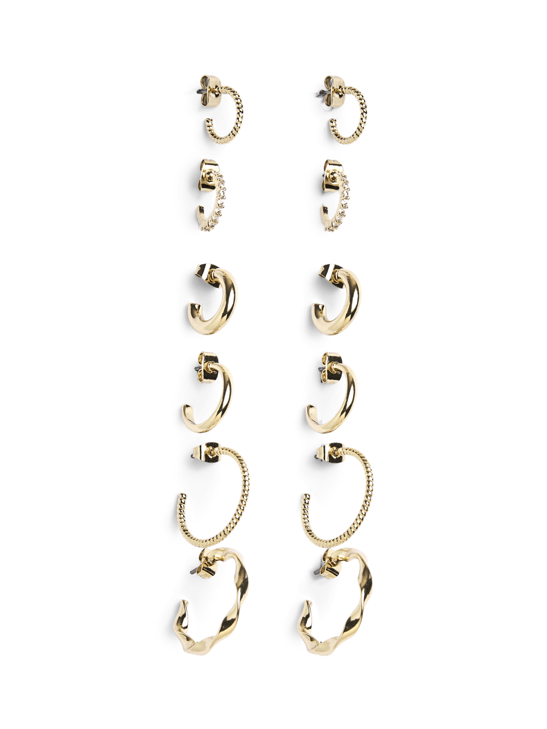 Pcdiona Hoop Earrings 6-Pack - Pieces