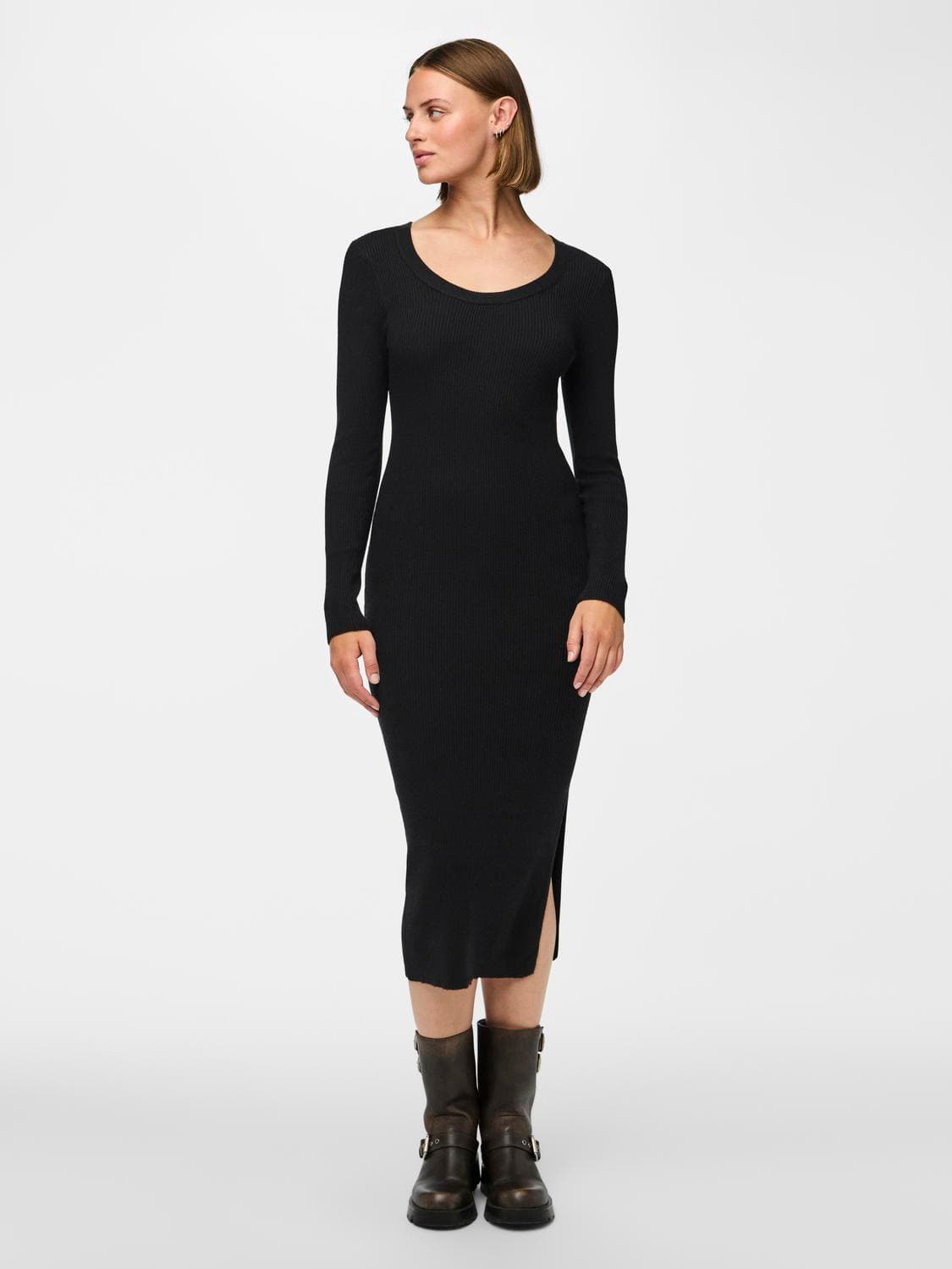 Pcmira Ls Midi Knit Dress Noos Bc - Pieces