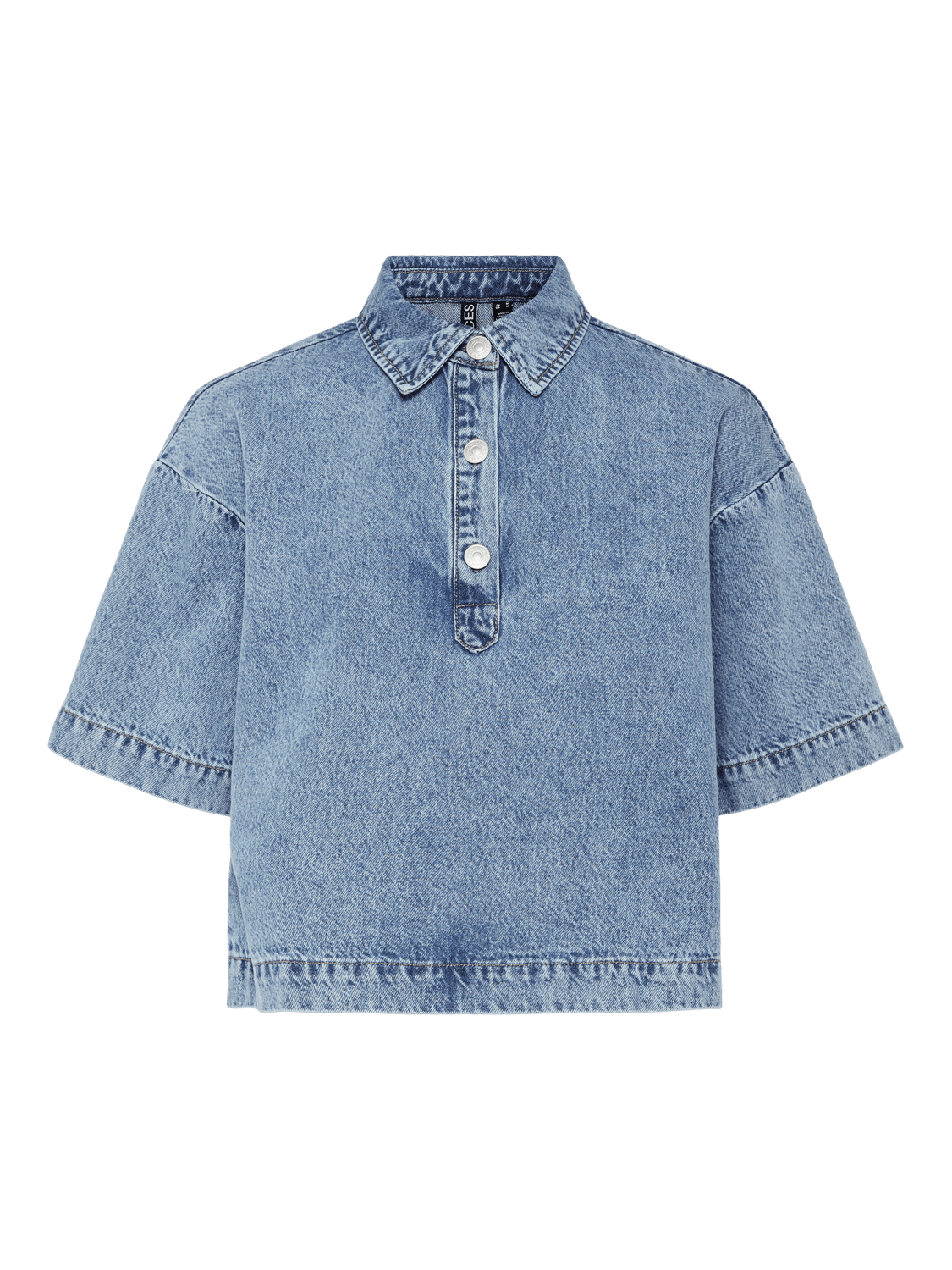 Pckenya Ss A-Shape Denim Top Bc - Pieces