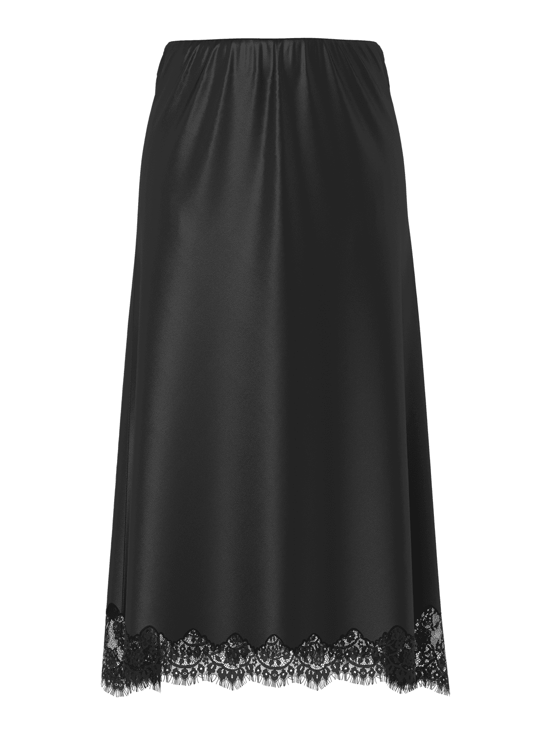 Pcjessa Hw Midi Skirt W/Lace Wvn Bc - Pieces