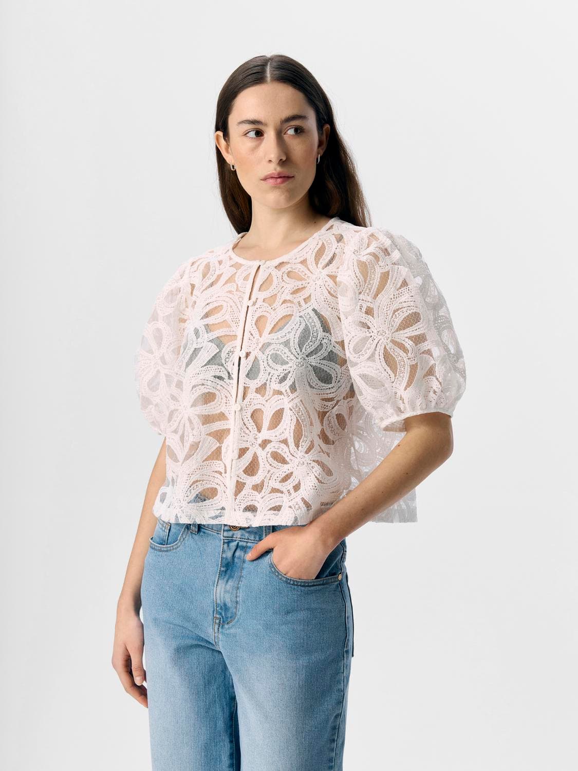 Objrose 2/4 Re Shirt E Div - OBJECT