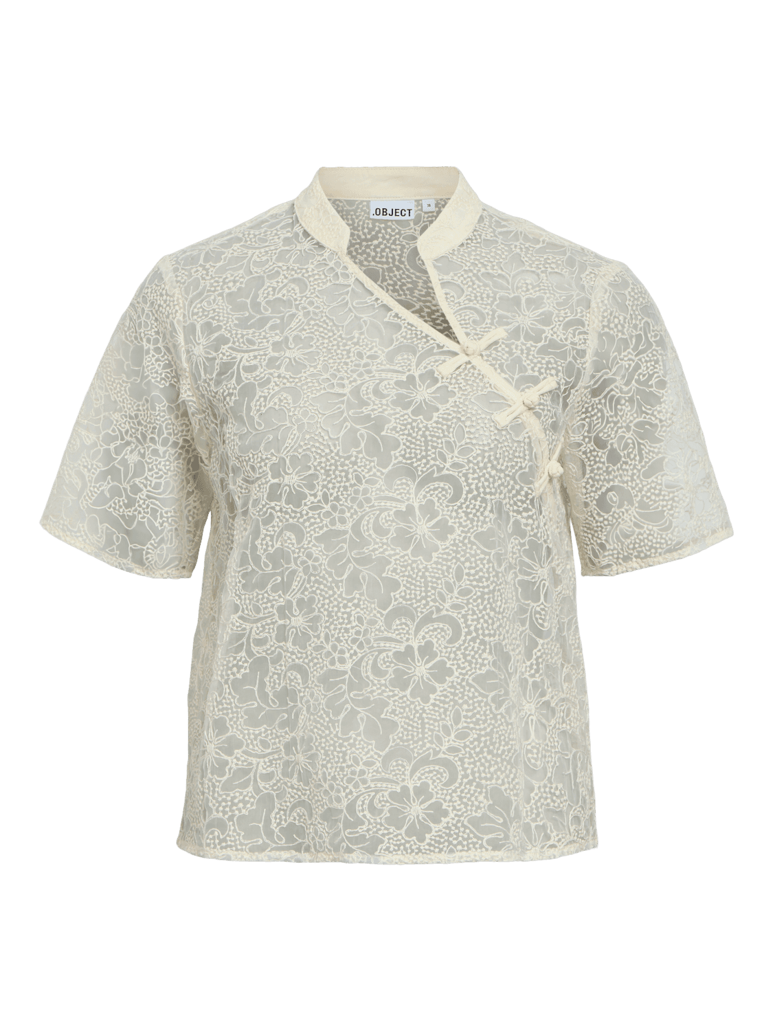 Objsulin S/S Reg. Lace Top E Aw 26 - OBJECT
