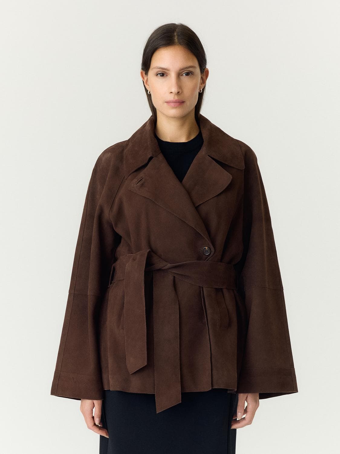 Yasruna Ls Suede Kimono Jacket - YAS