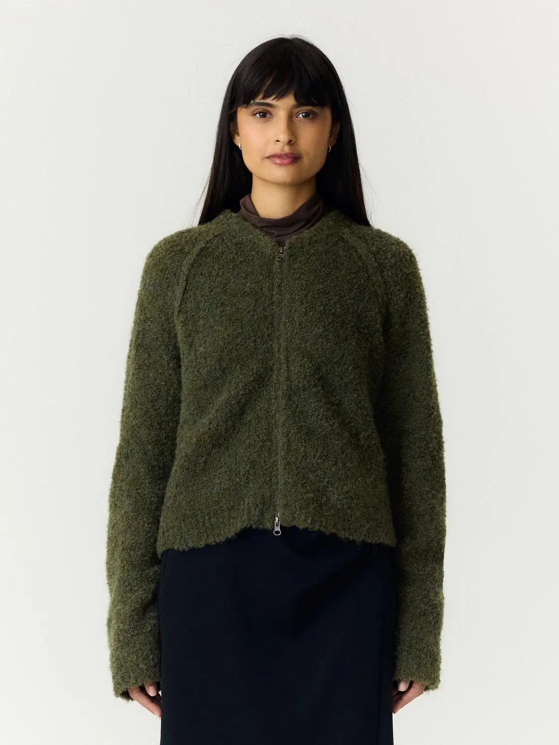 Yasplyra Ls Knit Zip Cardigan - YAS