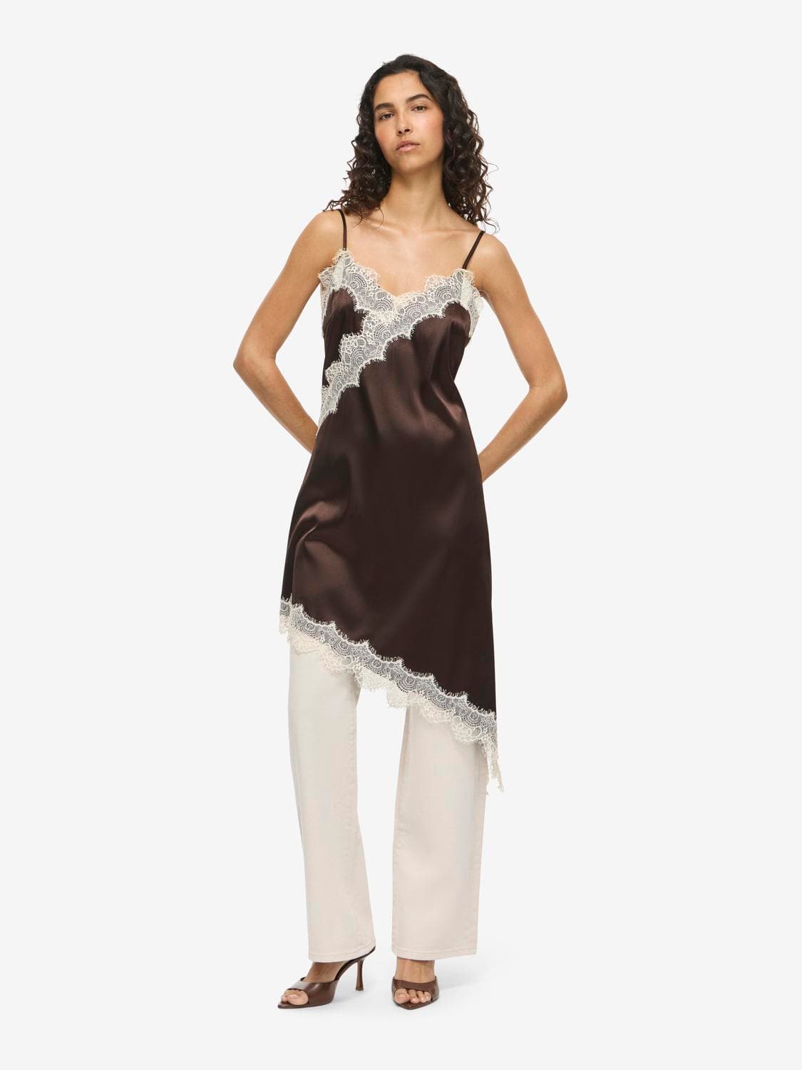 Nmsofie S/L Satin Lace Dress /Tnt8 - Noisy May